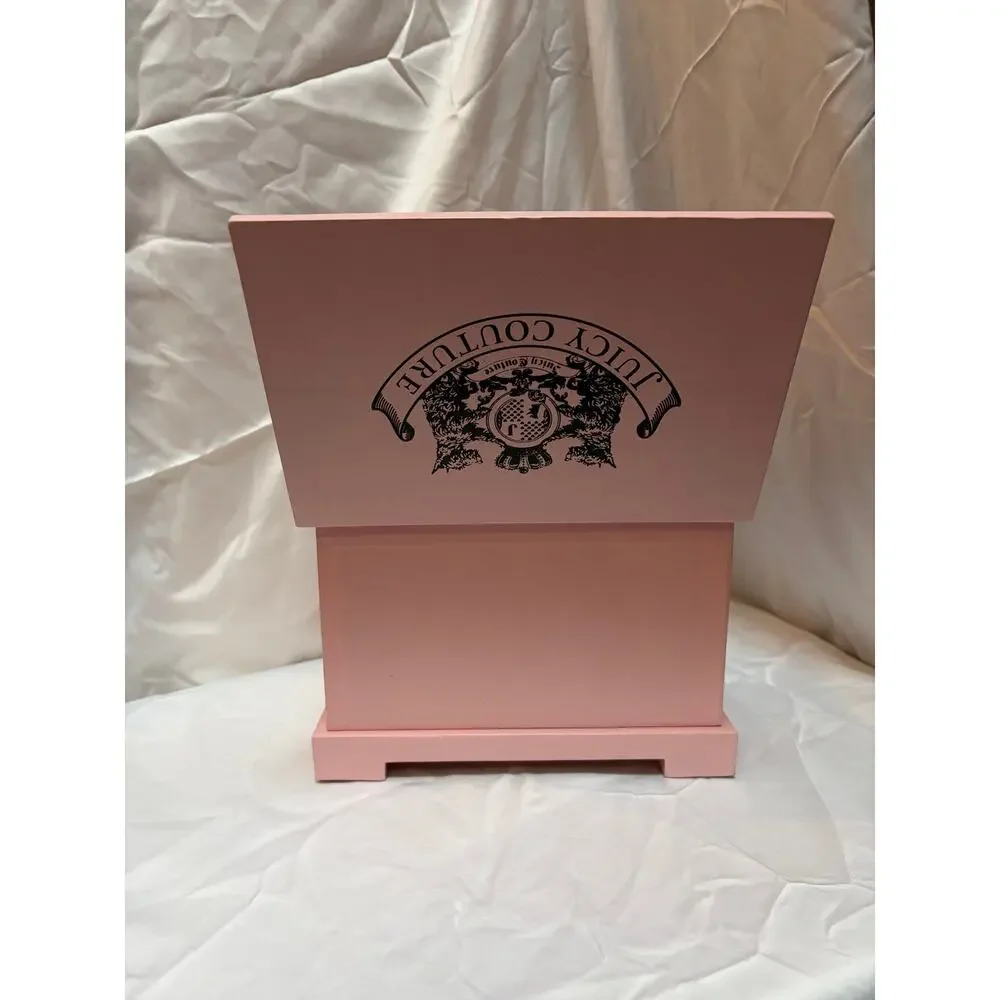 Vintage Juicy Couture Pink & Black Striped Jewelry Box